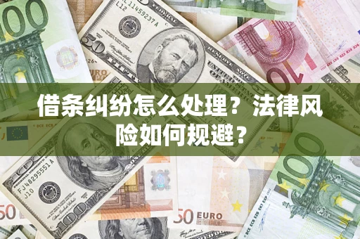 济南借条纠纷怎么处理？法律风险如何规避？