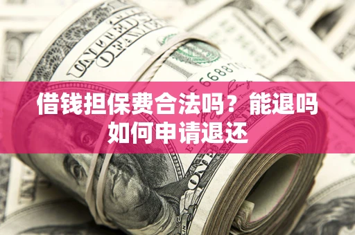 济南借钱担保费合法吗？能退吗如何申请退还